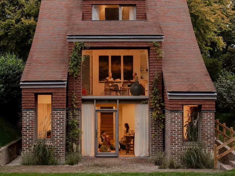 Clay Rise House: Ngói đỏ khắc họa bản sắc Sussex