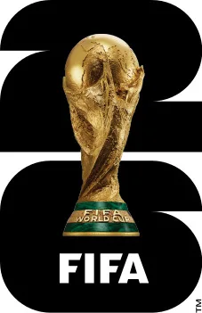 logo visual identity poster trophy FIFA