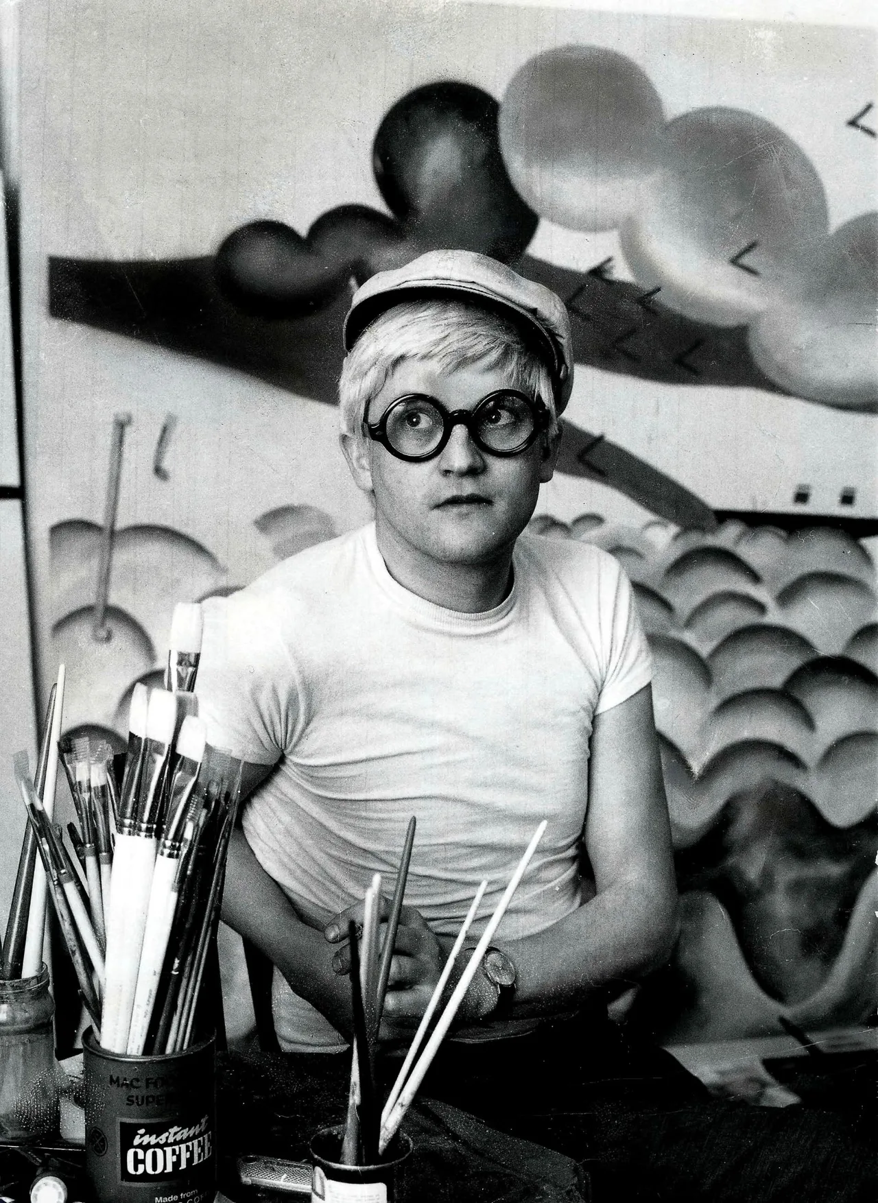 hoa si david hockney chan dung