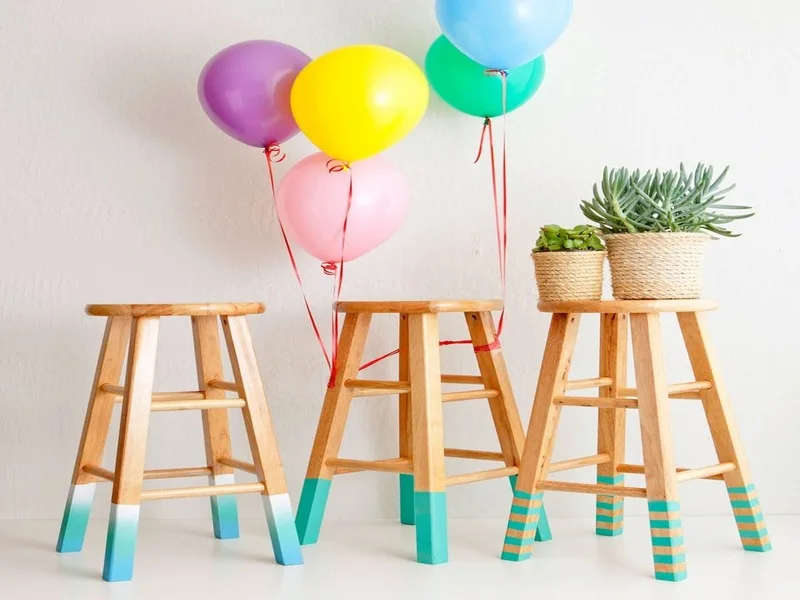 DIY: tự tay làm ghế đẩu "nhúng" sơn cực chất
