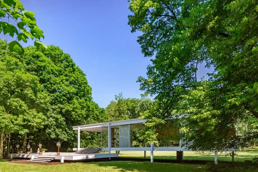 phong cach mid century modern cong trinh kien truc farnsworth house