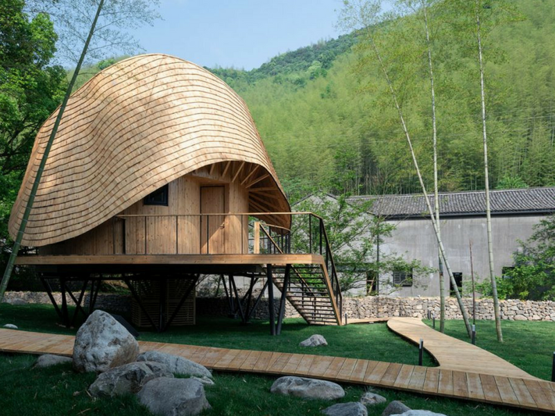 Treewow Retreat-nơi nghỉ dưỡng mang dáng hình độc đáo giữa vườn xanh