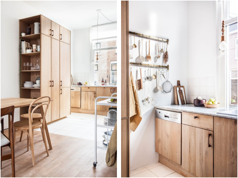 Before-After: Cải tạo bếp kiểu mộc mạc đồng quê với gỗ ấm