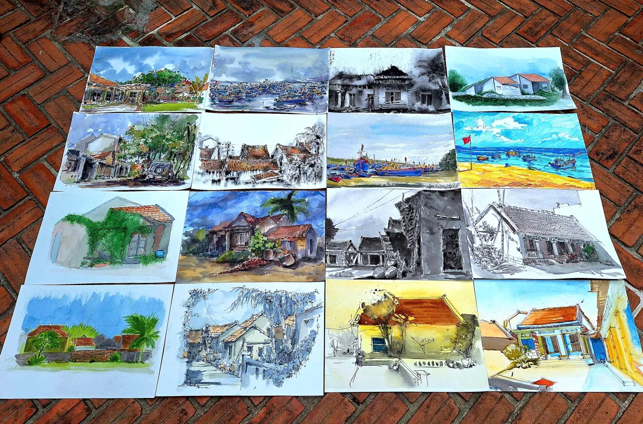 lang lo ky hoa urban sketchers vietnam phu yen