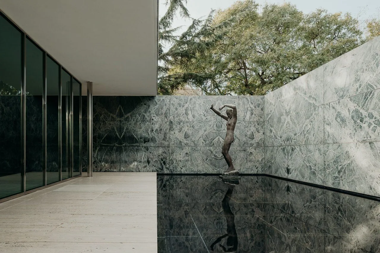 Barcelona Pavilion Ludwig Mies van der Rohe Lilly Reich expo 1929 kien truc