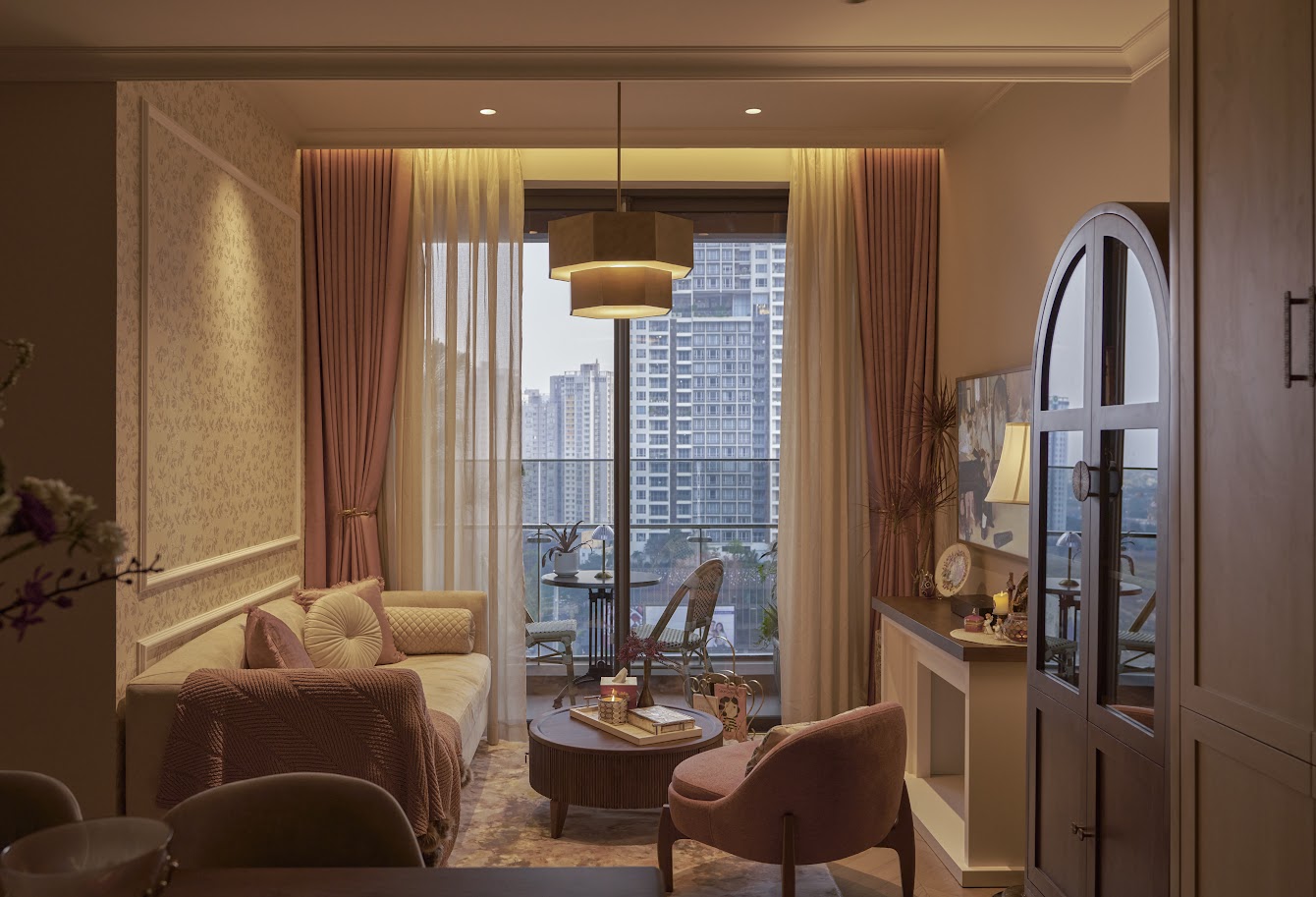 can ho la vie en rose ltd studio noi that phong khach elle decoration vietnam