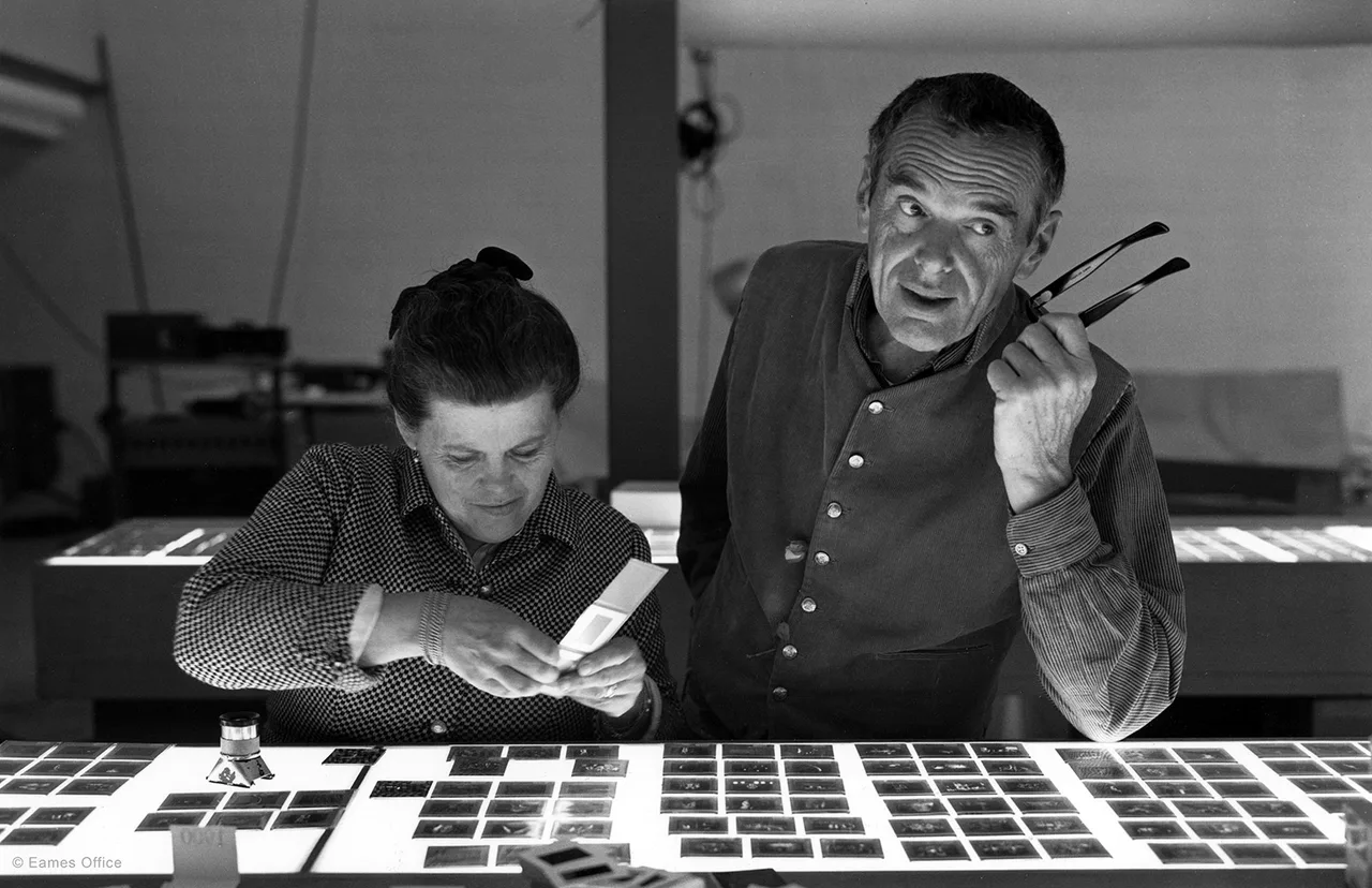 eames office charles and ray eames thiet ke hien dai veneer fiberglass