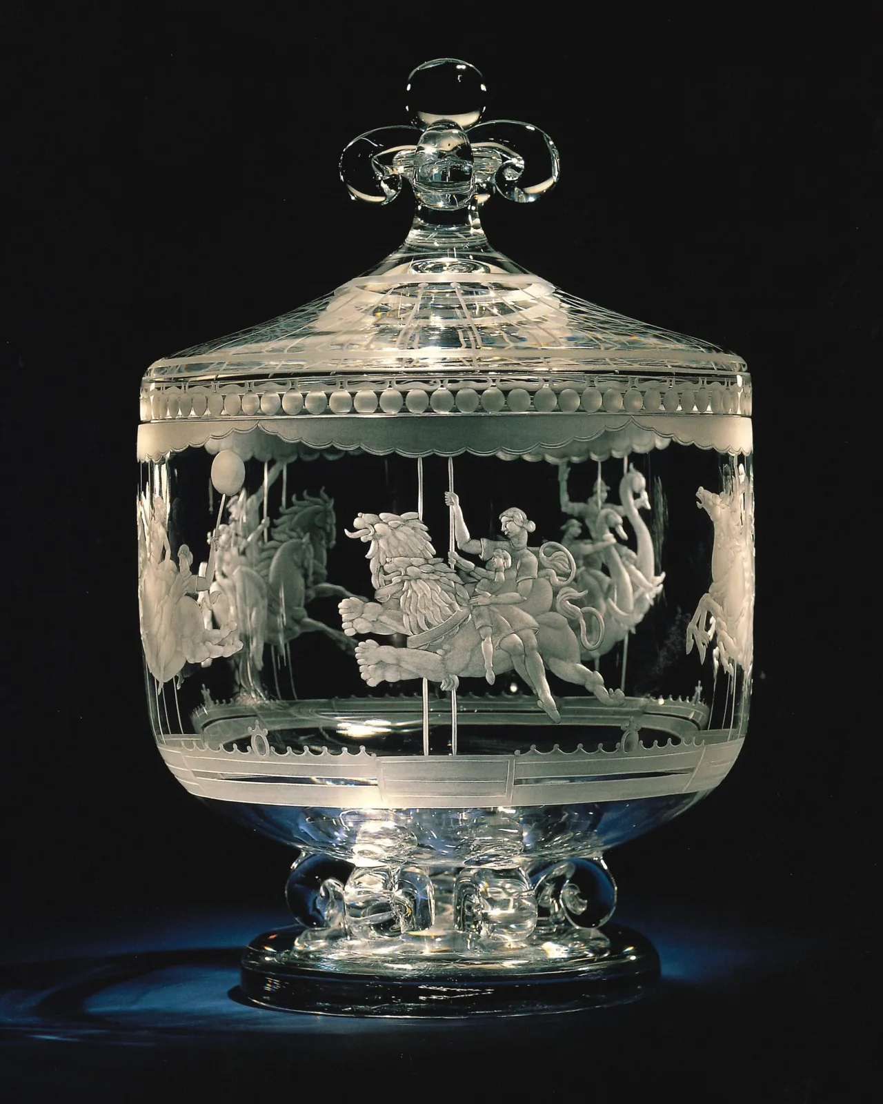 steuben crystal bowl Merry-Go-Round Bowl
