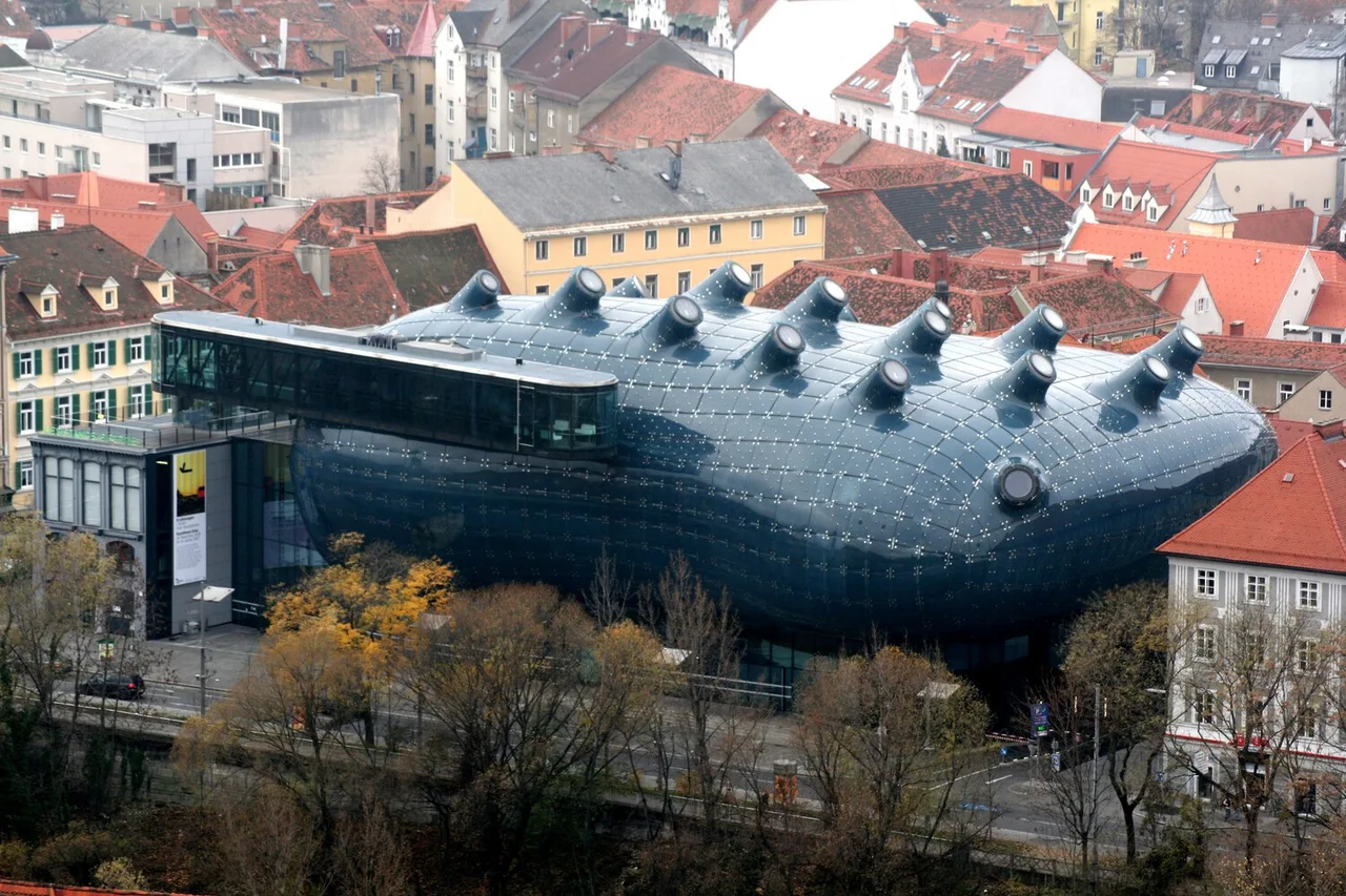 colin fournier kien truc su kunsthaus graz toa nha