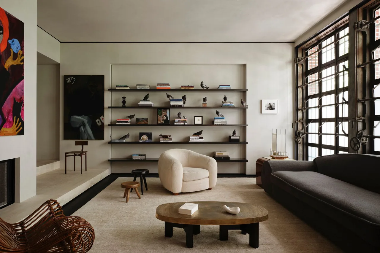 nha pho new york upper east side nghe thuat Nicolas Schuybroek phong khach