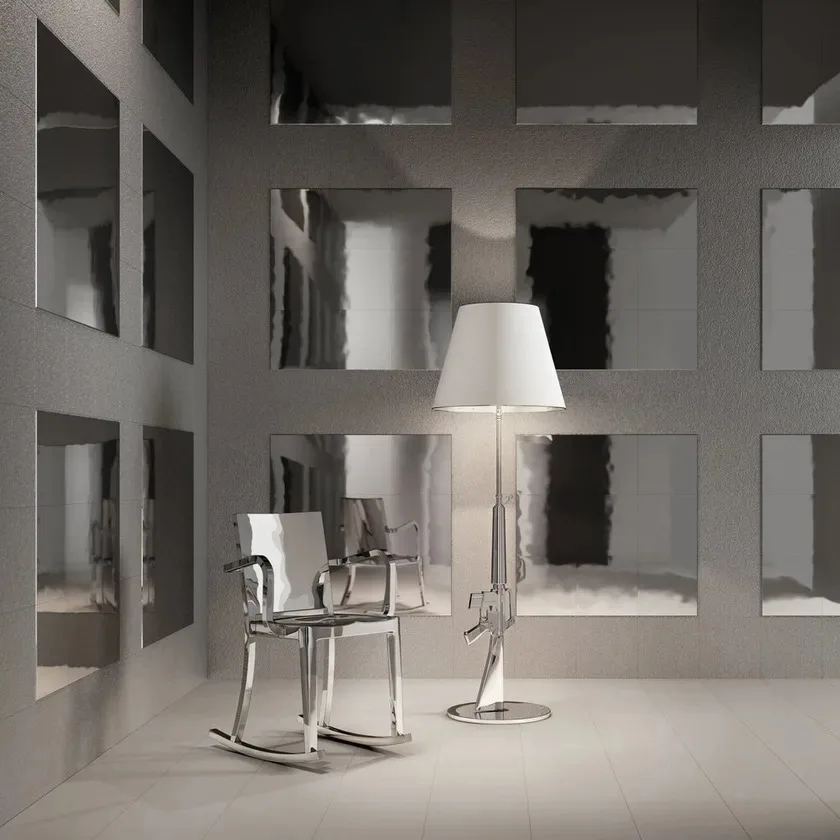 trang guong Mirror Polishing Flexible Architecture Chrome Ceramica Sant’Agostino Philippe Starck