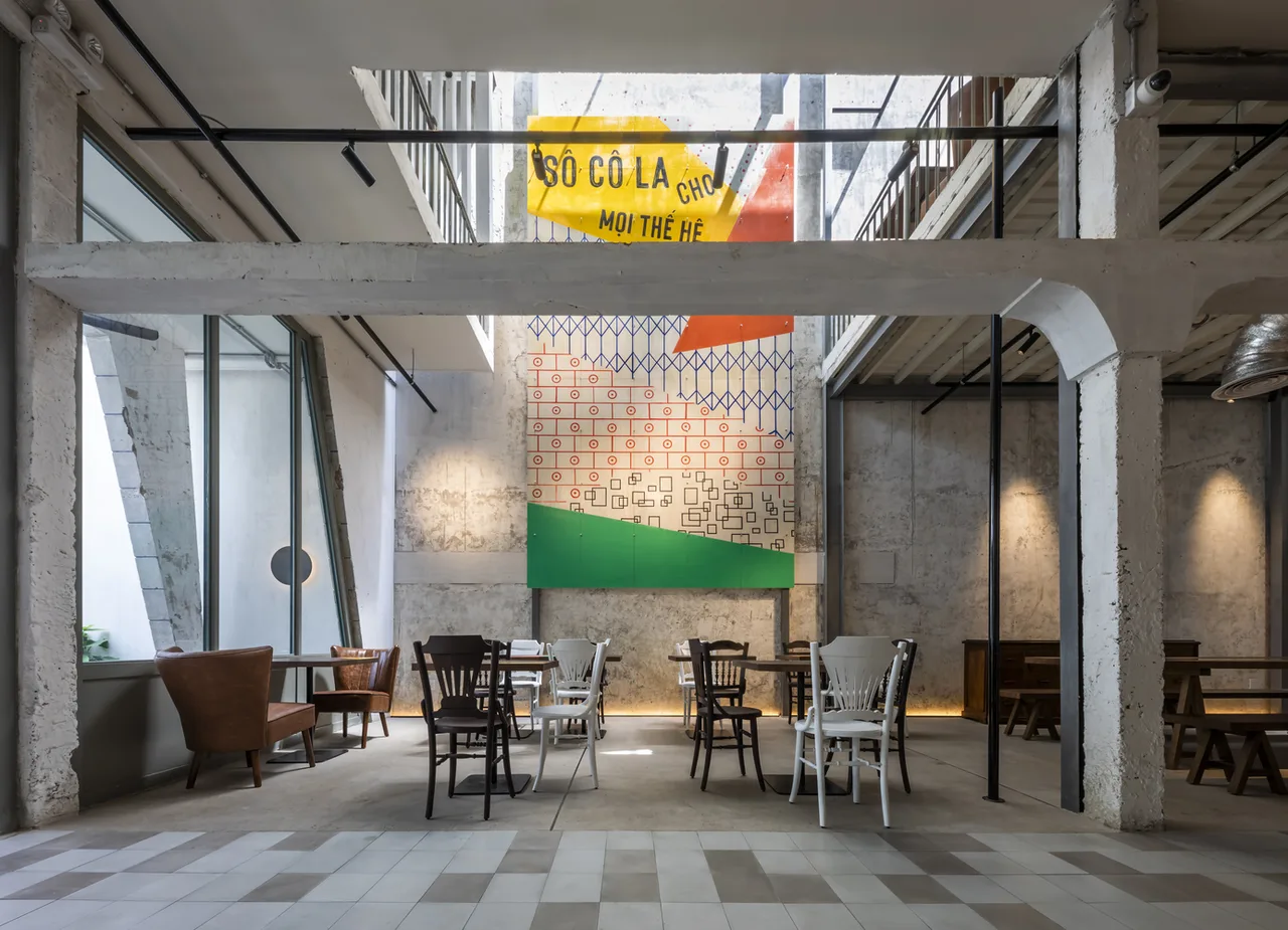 quan cafe modernist The Cocoa Project cai tao industrial