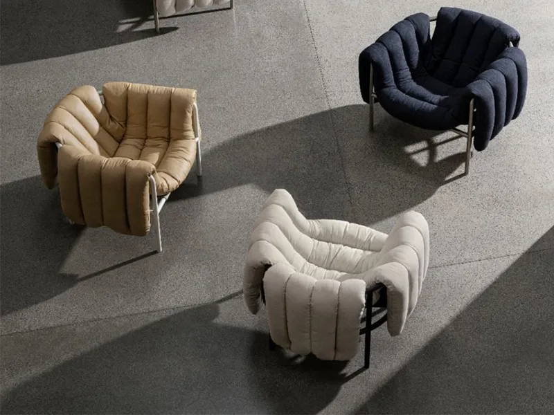 Puffy Lounge Chair - Chubby và khung thép