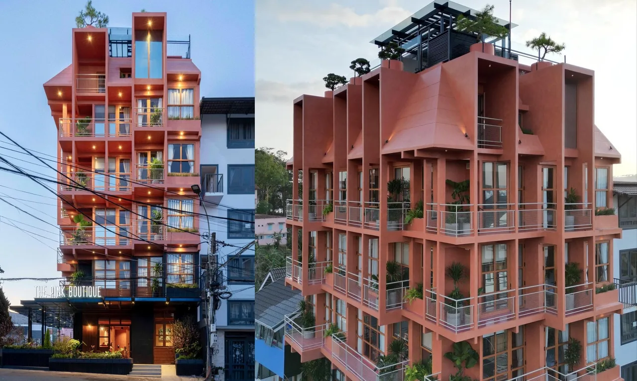 khach san pink boutique hotel atelier tho a kien truc da lat