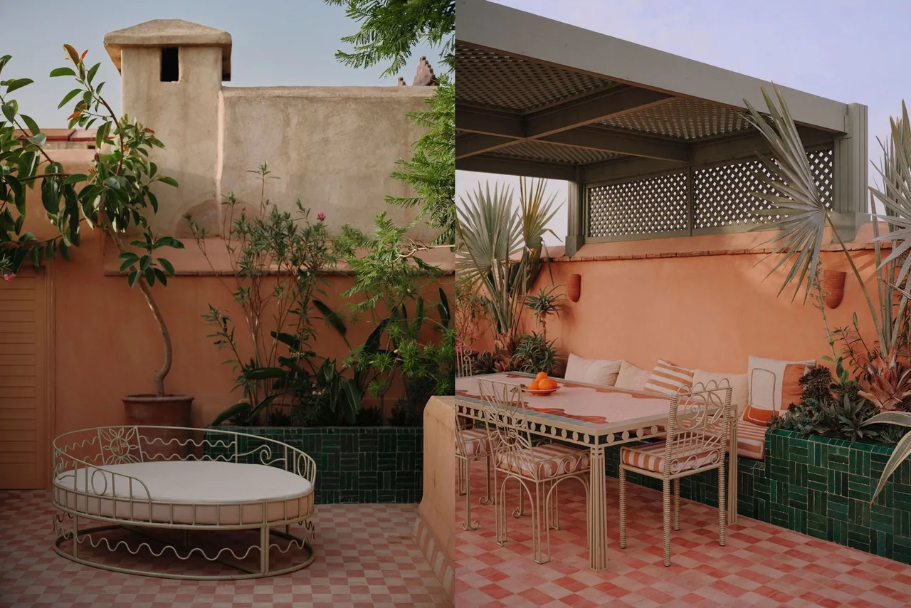 san vuon khach san boutique rosemary morocco ngoai troi san gach