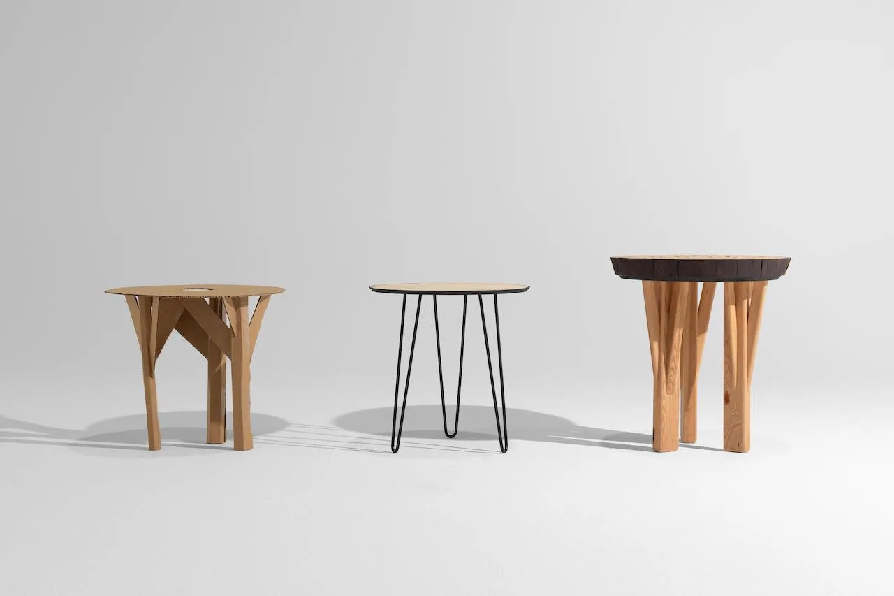 do noi that tai che vat lieu cu go The Healing Forest Tables