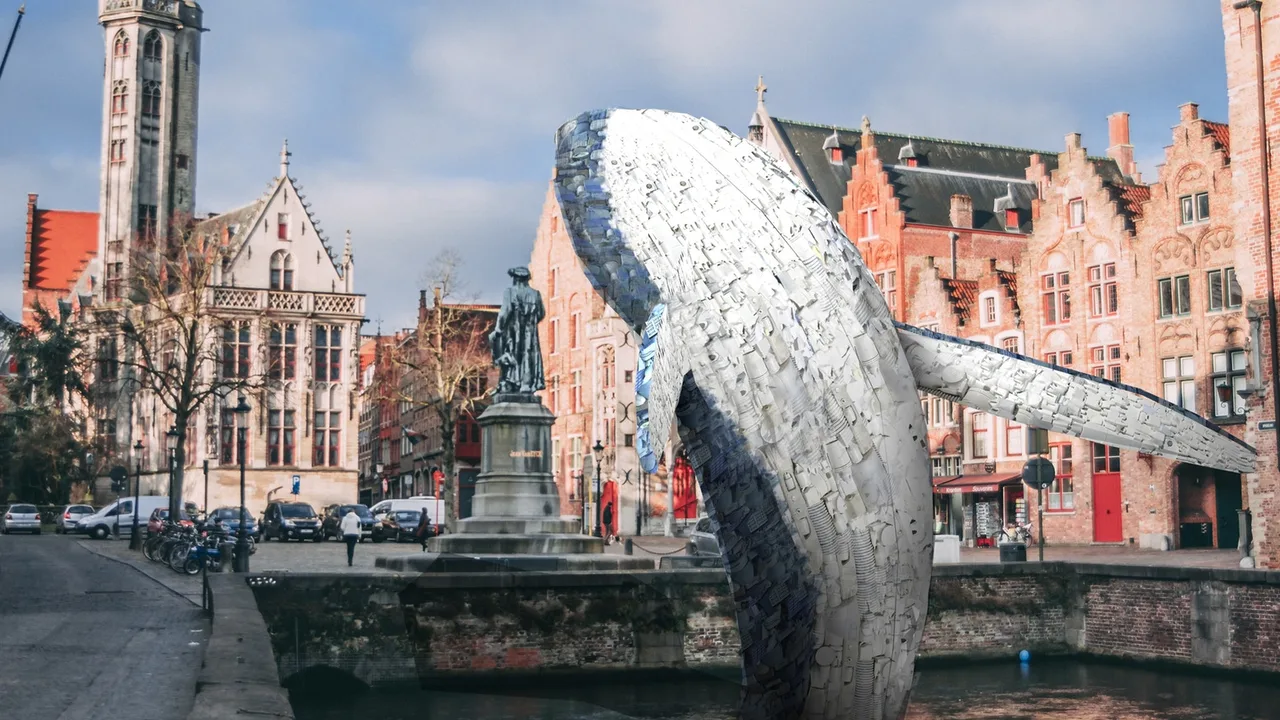 rác thải nhựa Bruges Whale- STUDIOKCA2