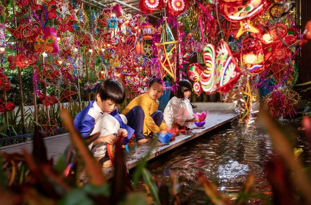trung thu le hoi viet nam long den