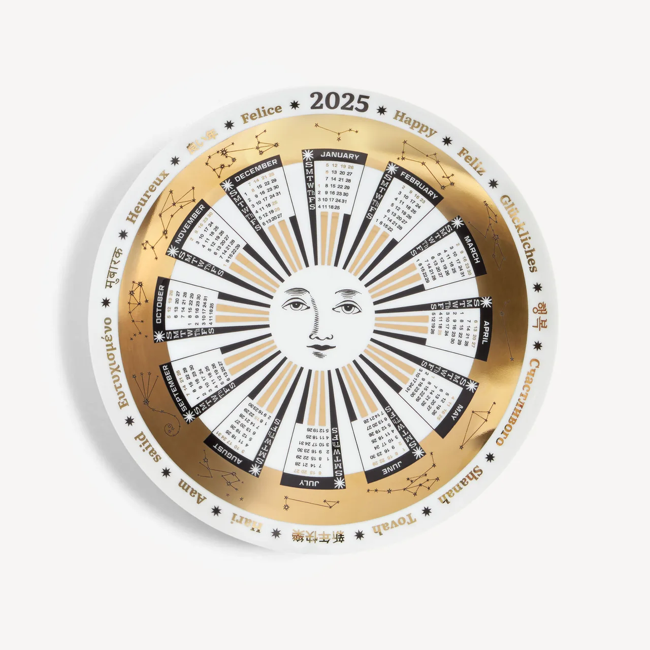 dia su Fornasetti calendar ban tiec giang sinh