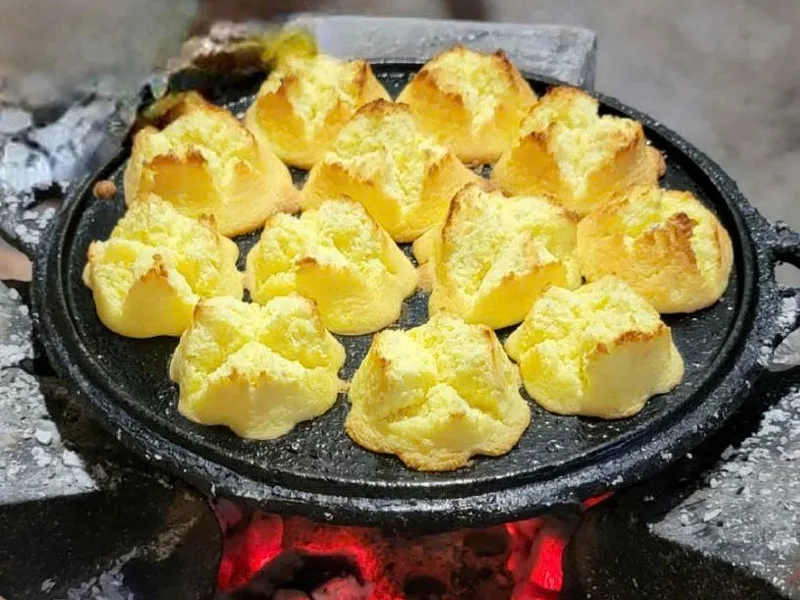 Bánh thuẫn: Khi Tết nở hoa trong khuôn bếp củi