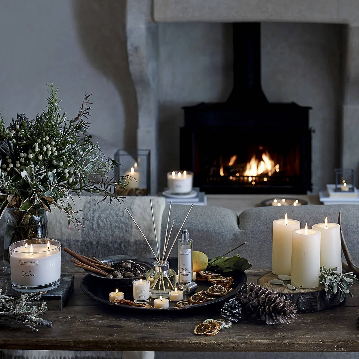 ban tiec mua le hoi giang sinh scandinavian hygge