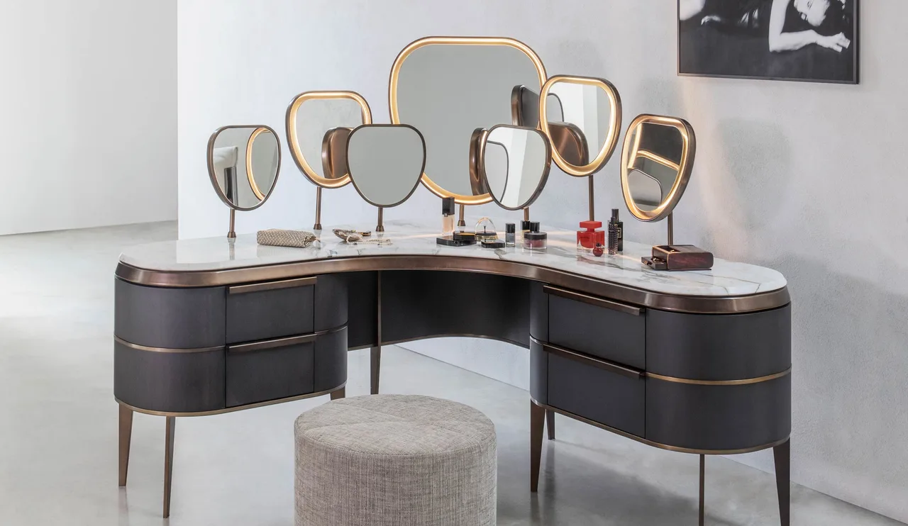 ban trang diem dressing table DUO Poltrona Frau Juliette Ligne Roset Tahiti Trousse Cattelan Italia Moments Nomon Panarea Arte Veneziana Symphony Bizzotto Italia Giulietta Casa Covre Kara Natevo