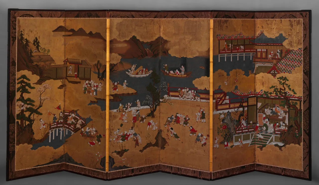binh phong folding screen paravent