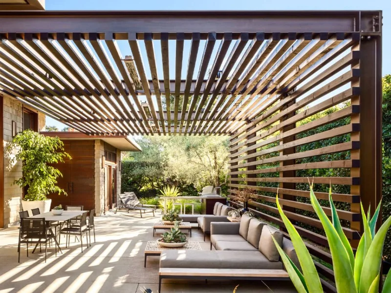 Ưu và nhược của mái che pergola bằng gỗ tự nhiên