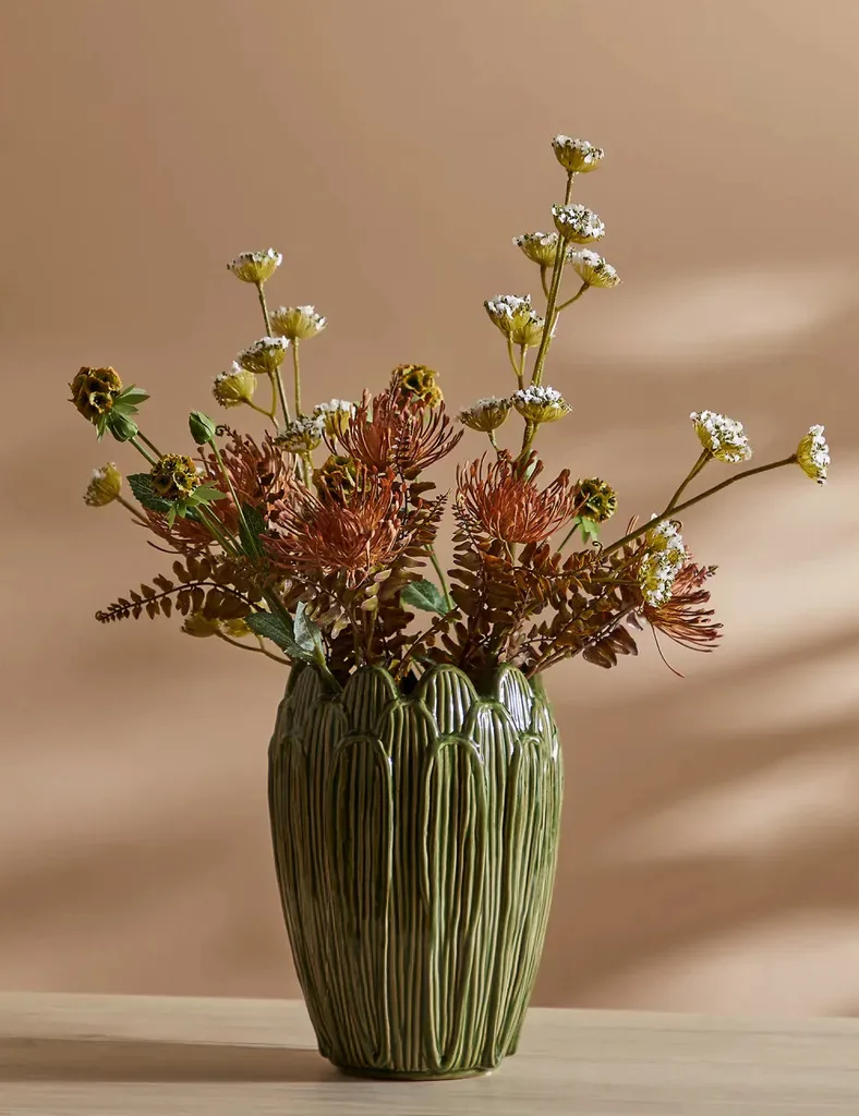 vase Green Petal Marks & Spencer