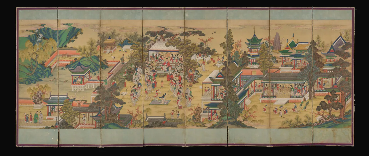 lich su folding screen history paravent