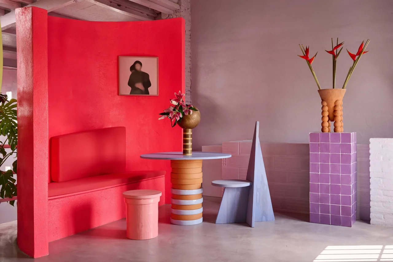 buc binh phong hong trong ngoi nha cua Ana Milena Hernández Palacios Christophe Penasse Masquespacio studio
