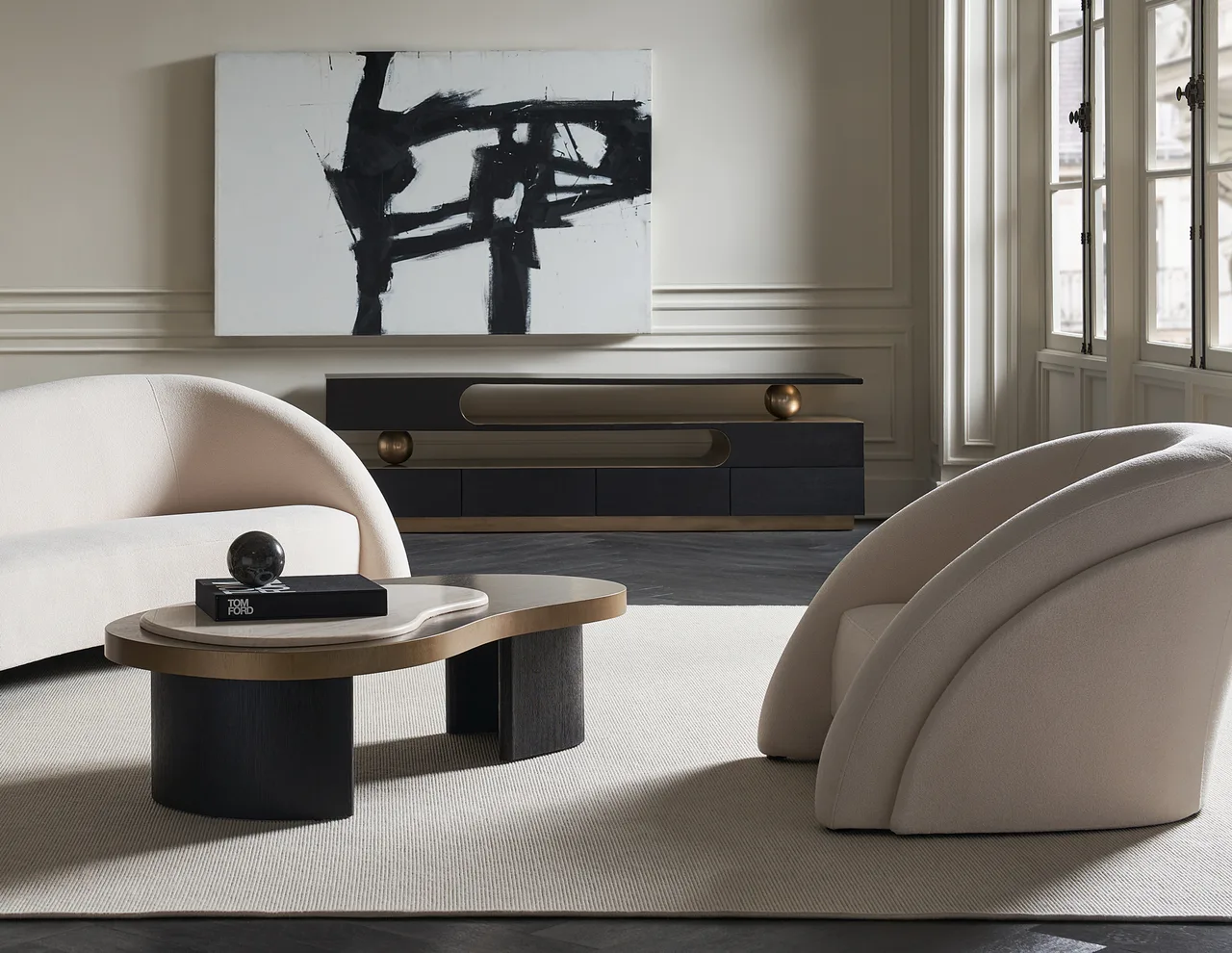 ke tivi TV cabinet Harmony Modern Principles collection Caracole