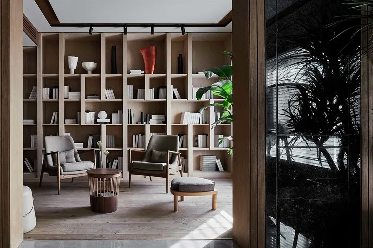 can ho lane house noi that bac kinh phong khach thu vien