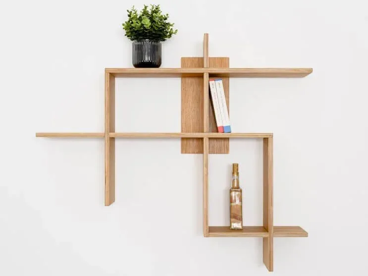 wood bookshelf phong khach phong lam viec phong doc sach Criss Radis