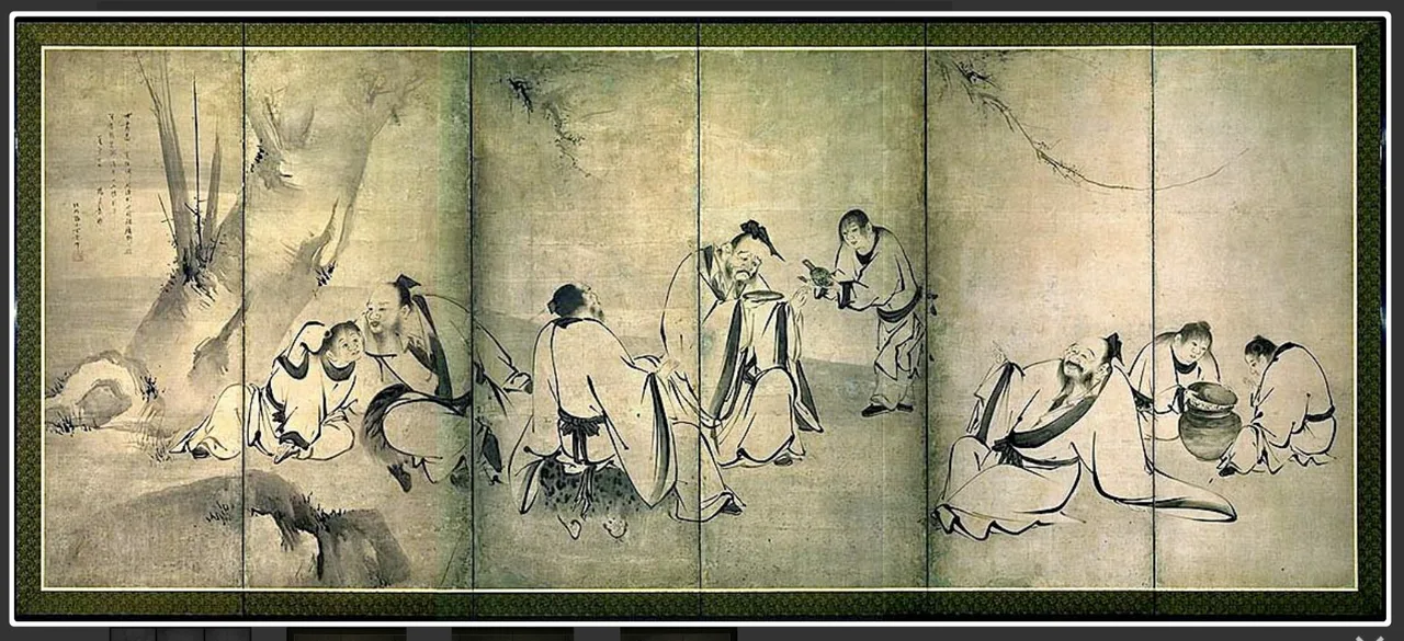 lich su folding screen history paravent