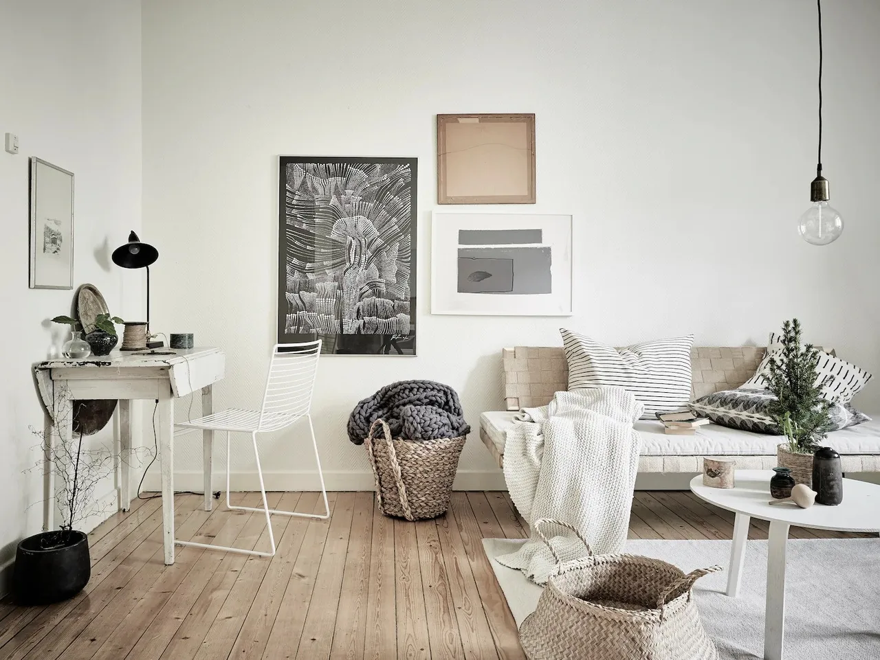 noi that phong khach scandinavian mua thu