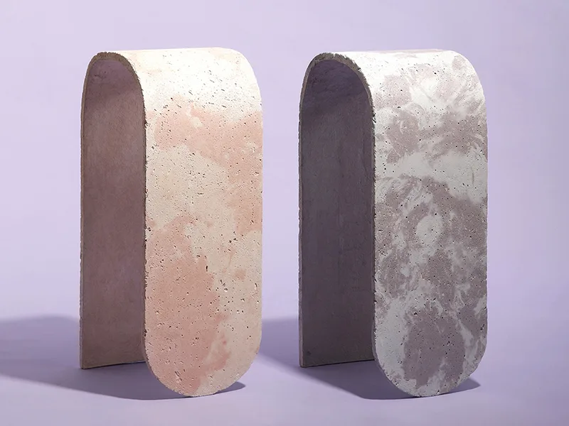 Concrete Stools - Bê tông và những khối màu pastel