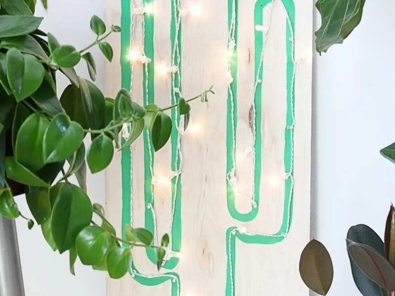 DIY: đèn xương rồng hưởng ứng trào lưu sống xanh