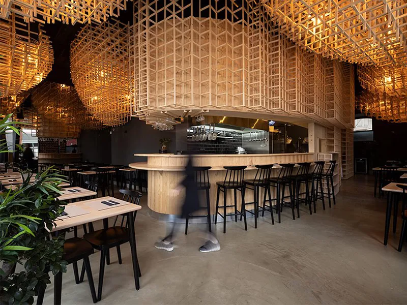 Cửa hàng Ajitama Ramen Bistro - Nhìn mì ramen dưới dạng thức kiến trúc