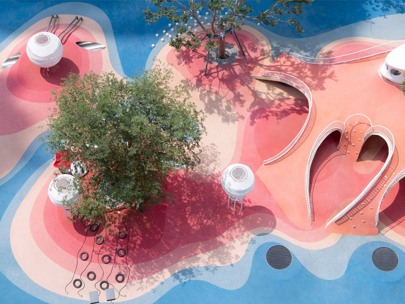 Sân chơi Red Dunes Playtopia: Ngọn đồi hồng cho trẻ thơ