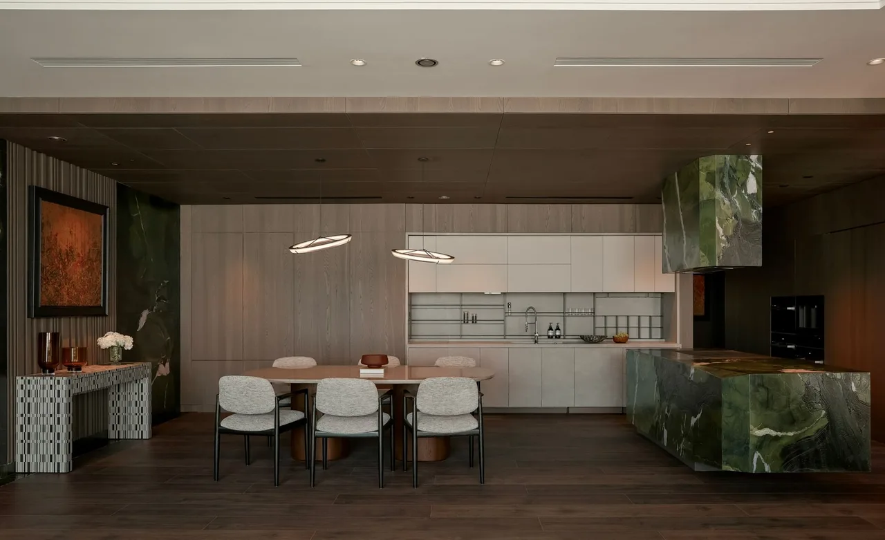 noi that feliz penthouse sendesign bep phong khach