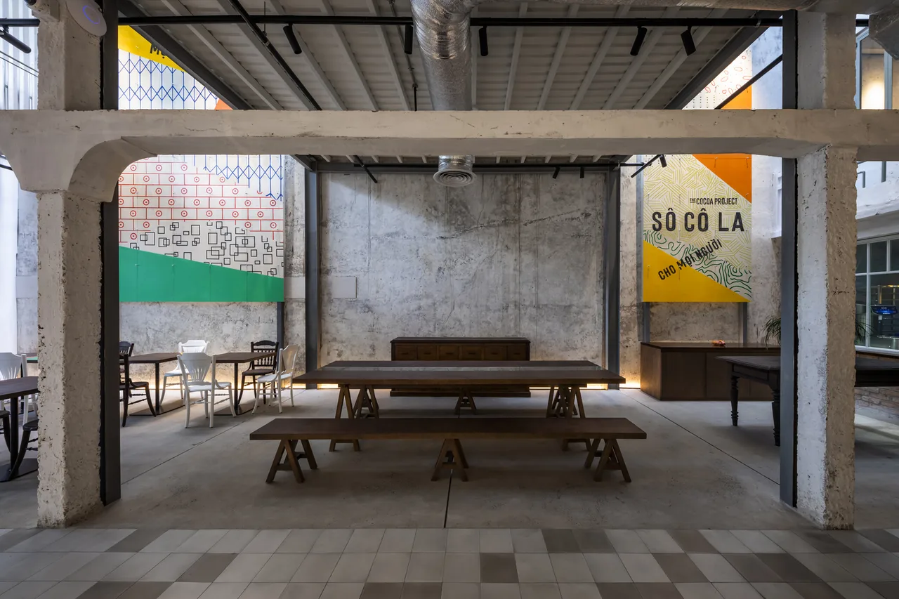 cafe modernist The Cocoa Project cai tao industrial