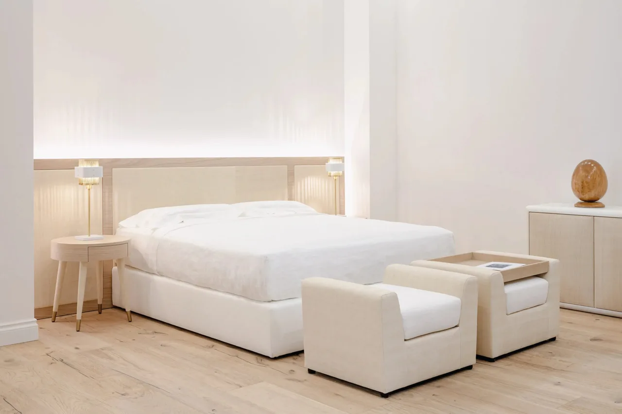 wood bed Marie DOM Edizioni Collezione Riviera Domenico Mula