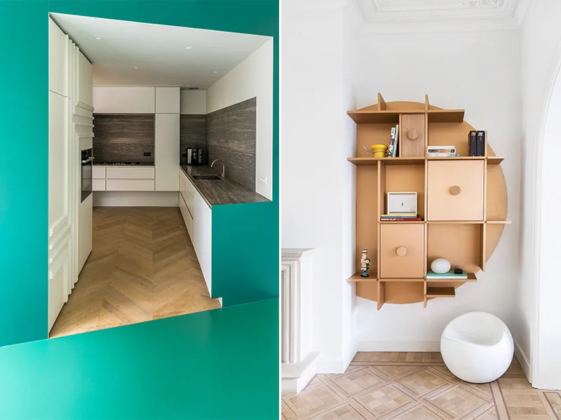 Ranh giới sắc màu trong căn hộ Antwerp