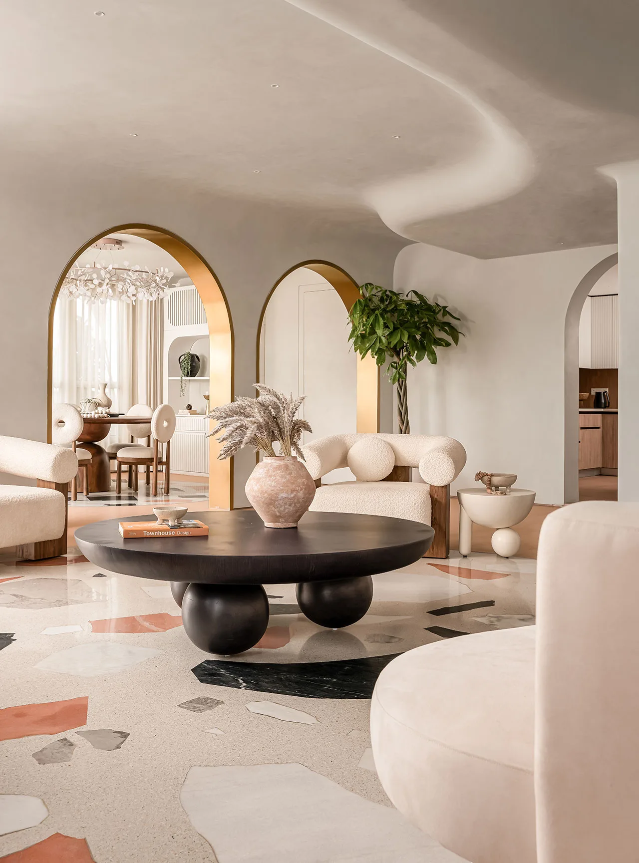 noi that phong khach sofa san terrazzo penthouse mai vom