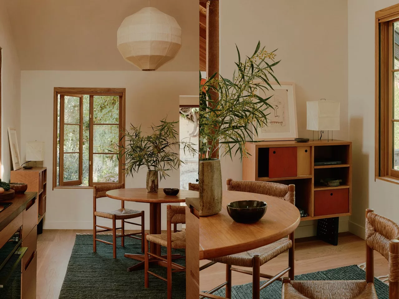 nha go cai tao noi that phong khach mid century