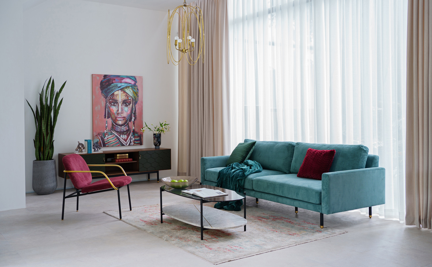 kien truc su noi that sofa sang trong nha xinh