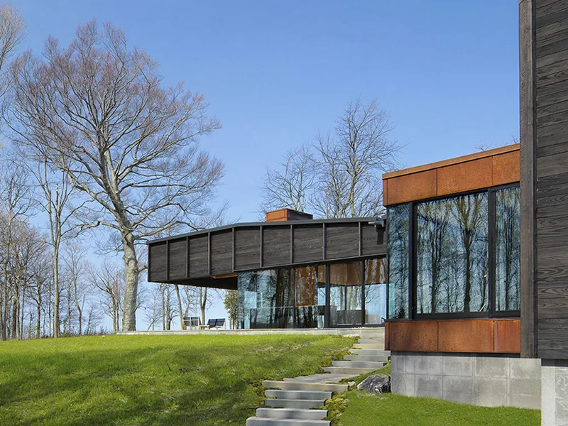 Desai Chia xây dựng mẫu nhà gỗ 3 gian với tầm nhìn ra hồ Michigan