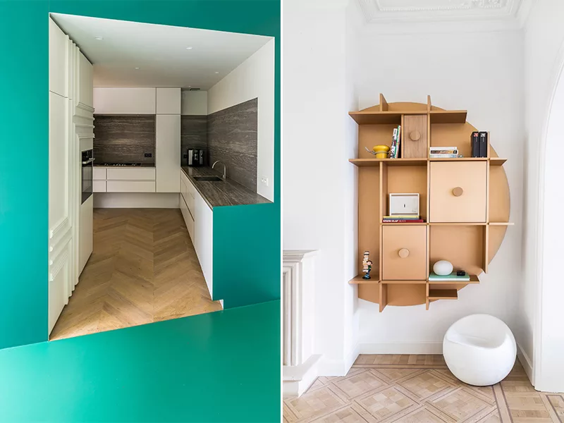 Ranh giới sắc màu trong căn hộ Antwerp