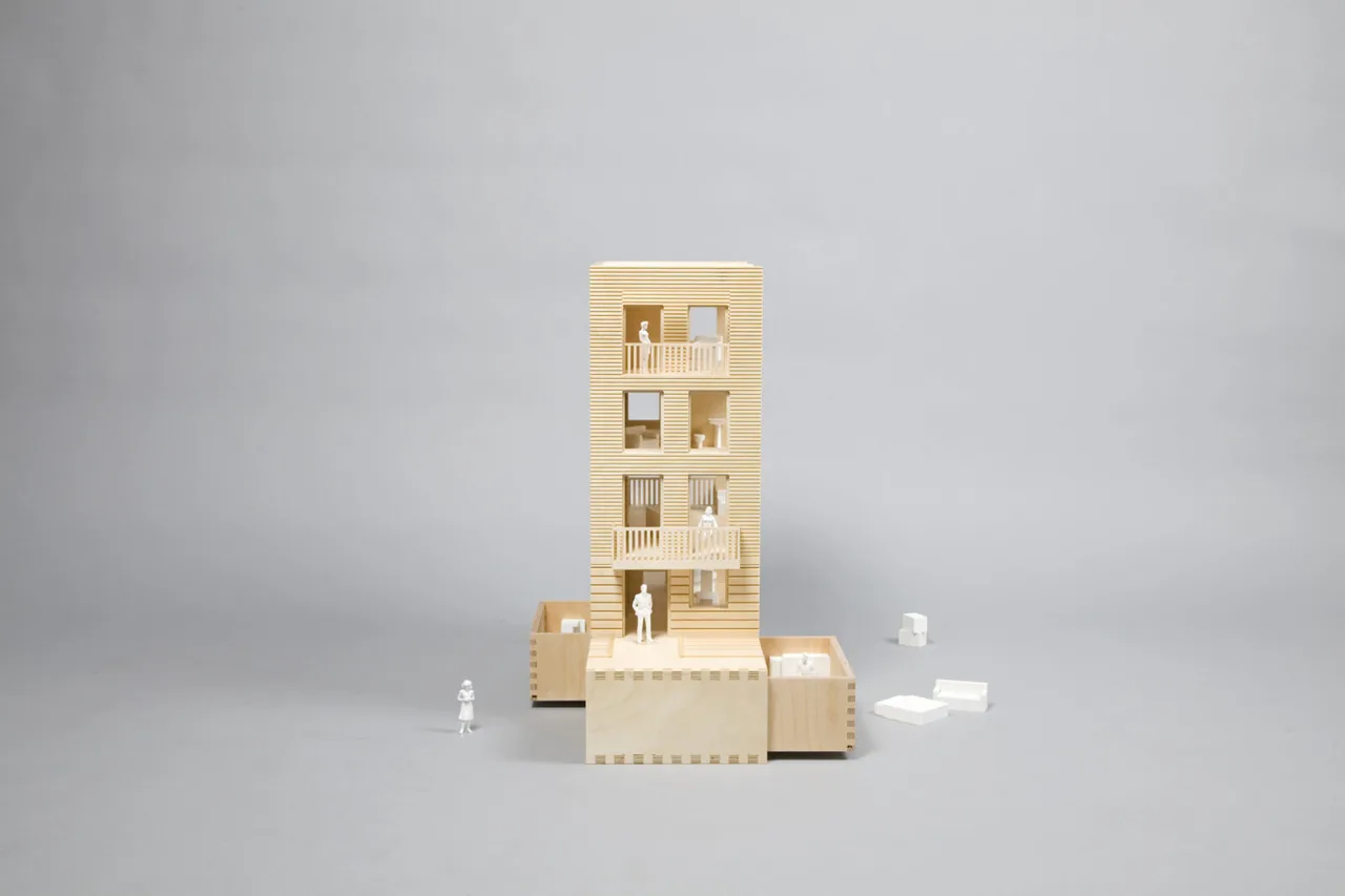 kien truc su Glenn Howells architects nha bup be mo hinh